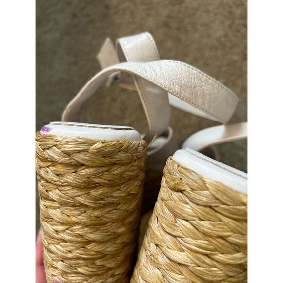 Paloma Barceló Clama Jute-Wedge Sandals Glacial Pink, Sz EU 40 / US 9, MP $374 - Picture 4 of 16